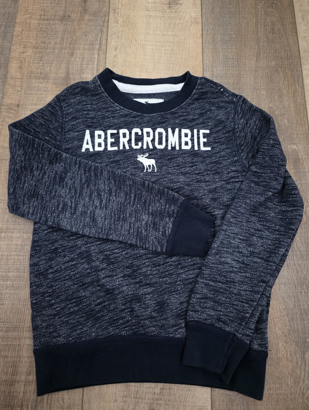 Abercrombie Navy Heather Crewneck - Boys Size 7/8